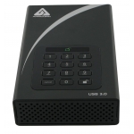 Apricorn Aegis DT 6TB External Portable Hard Drive, USB 3.0, Encrypted, Padlock, FIPS