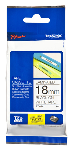 Brother TZe241 label-making tape Black on white TZe