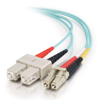 C2G 85531 fibre optic cable 1 m LC SC OFNR Turquoise