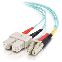 C2G 85536 fibre optic cable 10 m LC SC OFNR Turquoise