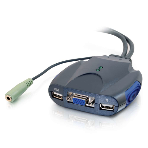 C2G Trulink 2-Port VGA and USB Micro KVM with Audio KVM switch Blue