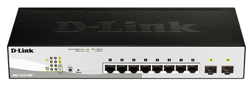D-Link DGS-1210-08P network switch L2 Gigabit Ethernet (10/100/1000) Power over Ethernet (PoE) Black