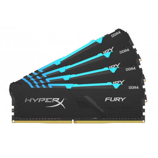 HyperX Fury RGB HX426C16FB4AK4/64 64GB (16GB x4) DDR4 2666MHz Non ECC Memory RAM DIMM