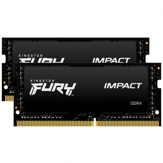 Kingston Fury Impact KF432S20IBK2/16 16GB (8GB x2) DDR4 3200MHz Non ECC Memory RAM SODIMM