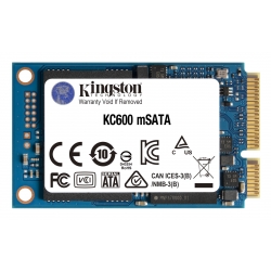 Kingston 256GB KC600 SSD mSATA, SATA 3.0 (6Gb/s), 3D TLC, 550MB/s R, 500MB/s W