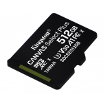 Kingston 512GB Canvas Select Plus Micro SD (SDXC) Card U3, V30, A1, 100MB/s R, 85MB/s W
