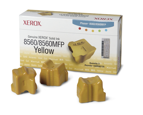 Xerox Genuine Phaser 8560 / 8560MFP Yellow Solid Ink () - 108R00725